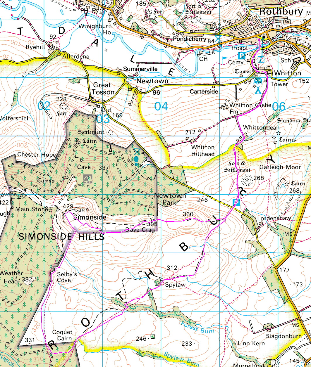 Northumberland Fell Race Routes 